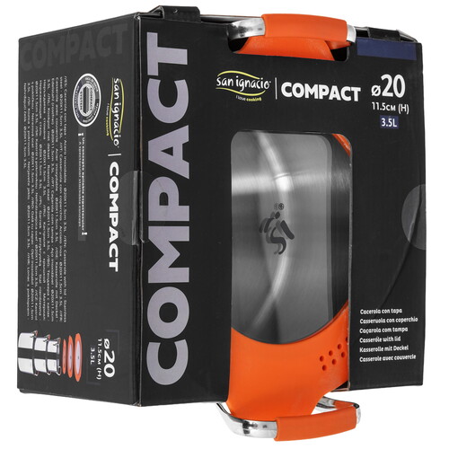 Купить Кастрюля San Ignacio Compact SG- 9617 3.5 л 20 см серебристый  9150102. Характеристики, отзывы и цены в Донецке