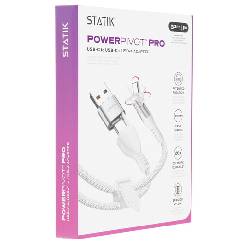 Купить Кабель круглый STATIK USB Type-C - USB 2.0 Type-A, USB Type-C белый 1 м  9240660. Характеристики, отзывы и цены в Донецке