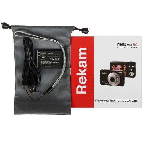 Купить Компактный фотоаппарат Rekam Presto Zoom 800 черный  9087605. Характеристики, отзывы и цены в Донецке