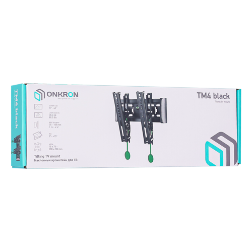 Купить Кронштейн для ТВ ONKRON TM4 черный  4830300. Характеристики, отзывы и цены в Донецке