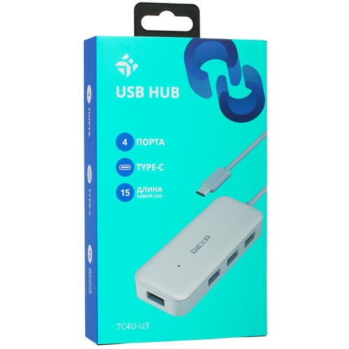 Купить USB-разветвитель DEXP TC4U-U3  4863430. Характеристики, отзывы и цены в Донецке