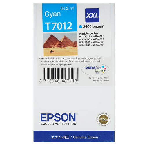 Купить Картридж Epson T701 XXL голубой  0158389. Характеристики, отзывы и цены в Донецке