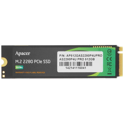 Купить 512 ГБ M.2 NVMe накопитель Apacer AS2280P4U PRO [AP512GAS2280P4UPRO-1]  4876958. Характеристики, отзывы и цены в Донецке
