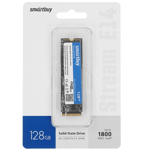 Купить 128 ГБ M.2 NVMe накопитель Smartbuy Stream E14 [SBSSD128-STE14-M2P3]  9140439. Характеристики, отзывы и цены в Донецке