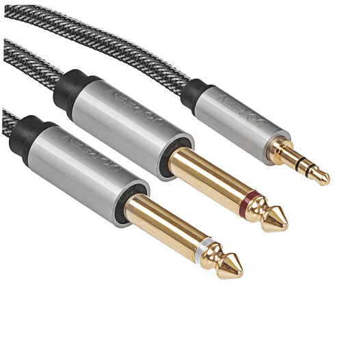 Купить Кабель   Ugreen jack 6.3 мм х2 шт. - jack 3.5 мм серый  5623211. Характеристики, отзывы и цены в Донецке