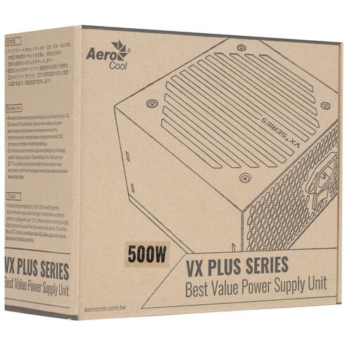 Купить Блок питания AeroCool VX PLUS 500W  1217710. Характеристики, отзывы и цены в Донецке