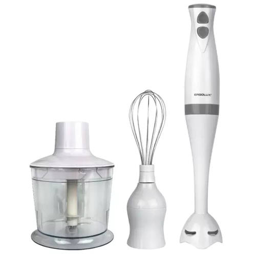 Купить Блендер погружной ERGOLUX ELX-BS01-C31 белый  5368493. Характеристики, отзывы и цены в Донецке