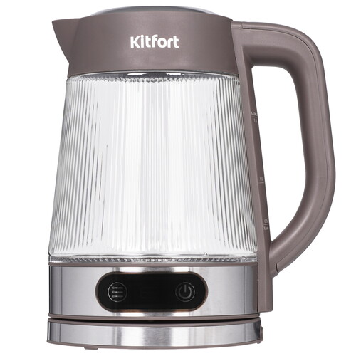 Купить Электрочайник Kitfort КТ-8710 коричневый  9269918. Характеристики, отзывы и цены в Донецке