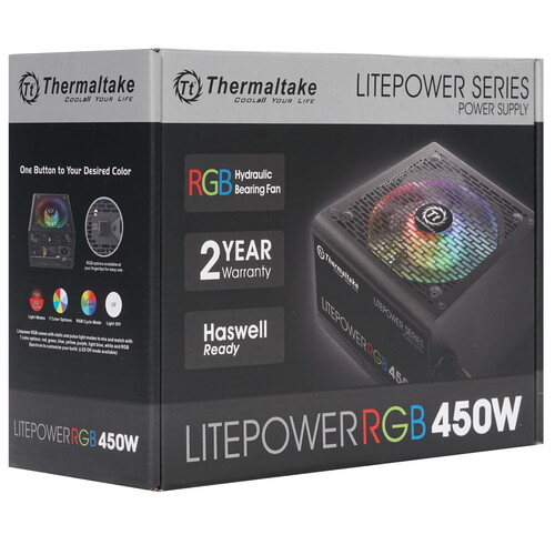 Купить Блок питания Thermaltake Litepower RGB 450W  1341205. Характеристики, отзывы и цены в Донецке