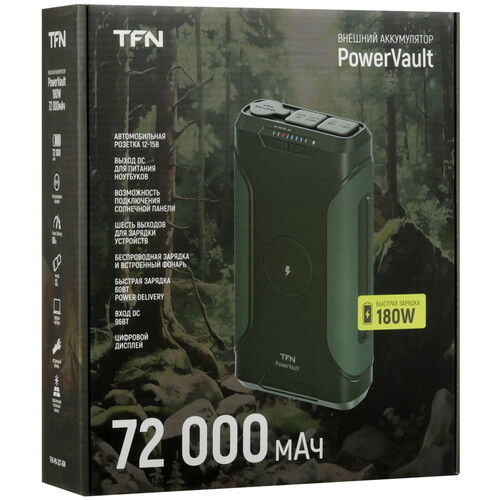 Купить Портативная зарядная станция TFN Power Vault зеленый  5475278. Характеристики, отзывы и цены в Донецке