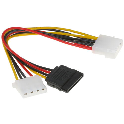 Купить Переходник для блока питания FinePower Molex->Molex+SATA  1253024. Характеристики, отзывы и цены в Донецке