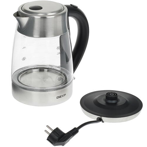 Купить Электрочайник DEXP FK-200 серебристый  1301607. Характеристики, отзывы и цены в Донецке
