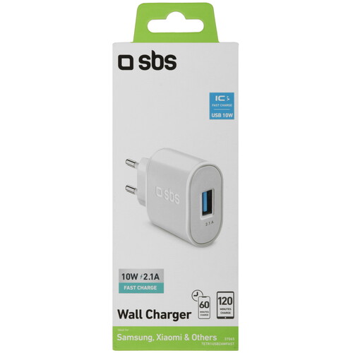 Купить Сетевое зарядное устройство SBS белый  5471830. Характеристики, отзывы и цены в Донецке