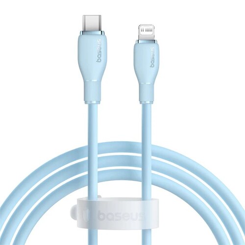 Купить Кабель круглый Baseus Lightning 8-pin - USB Type-C голубой 1.2 м  9260750. Характеристики, отзывы и цены в Донецке
