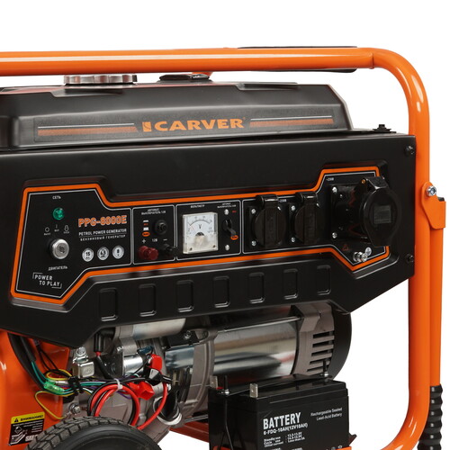 Купить Электрогенератор   бензиновый Carver PPG-8000Е  1081884. Характеристики, отзывы и цены в Донецке