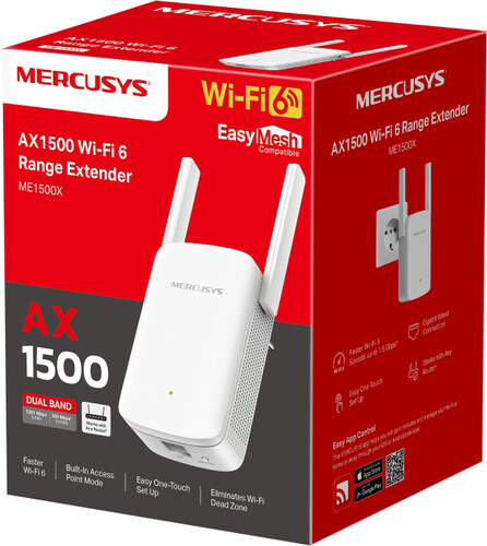 Купить Усилитель беспроводного сигнала Mercusys ME1500X  5639424. Характеристики, отзывы и цены в Донецке