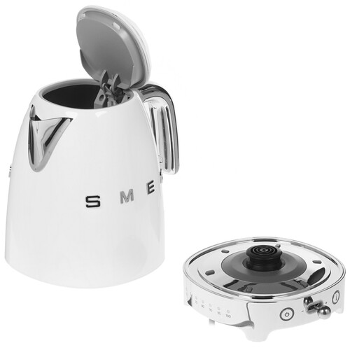 Купить Электрочайник Smeg KLF04WHEU белый  8115934. Характеристики, отзывы и цены в Донецке
