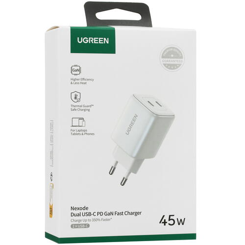 Купить Сетевое зарядное устройство Ugreen CD294 белый  5079082. Характеристики, отзывы и цены в Донецке