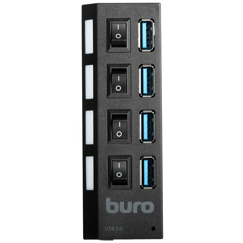 Купить USB-разветвитель Buro BU-HUB4-U3.0-L  5034178. Характеристики, отзывы и цены в Донецке