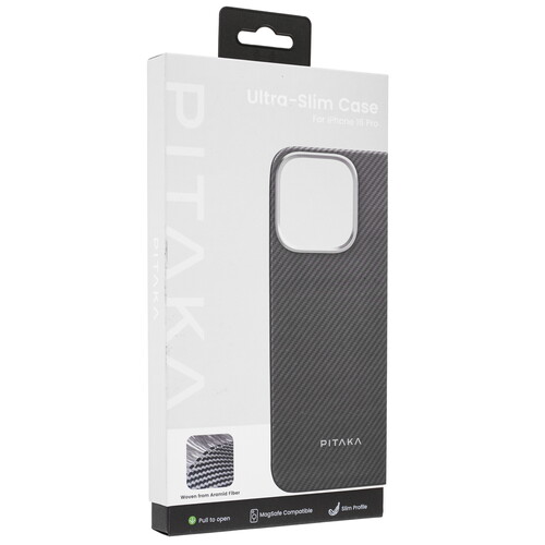 Купить Накладка  Pitaka Ultra-Slim Case для Apple iPhone 16 Pro черный/серый  5492713. Характеристики, отзывы и цены в Донецке