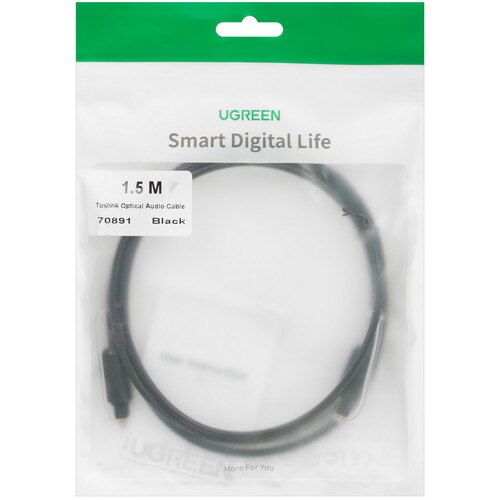 Купить Кабель оптический  Ugreen ODT Toslink - ODT Toslink черный  5026965. Характеристики, отзывы и цены в Донецке