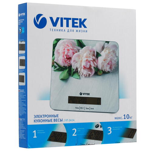 Купить Кухонные весы Vitek VT-2414 разноцветный  1681259. Характеристики, отзывы и цены в Донецке