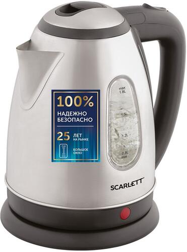 Купить Электрочайник Scarlett SC-EK21S88 серебристый  8154084. Характеристики, отзывы и цены в Донецке