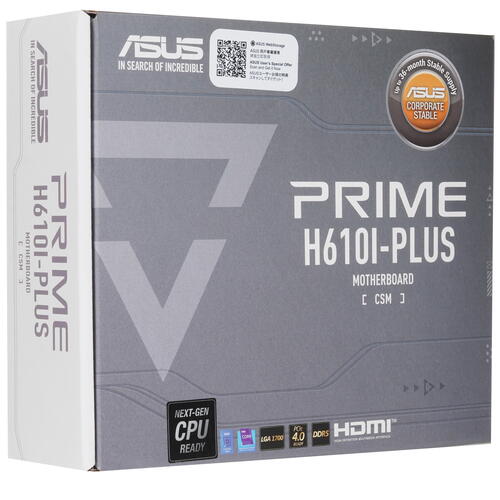 Купить Материнская плата ASUS PRIME H610I-PLUS-CSM  5449152. Характеристики, отзывы и цены в Донецке