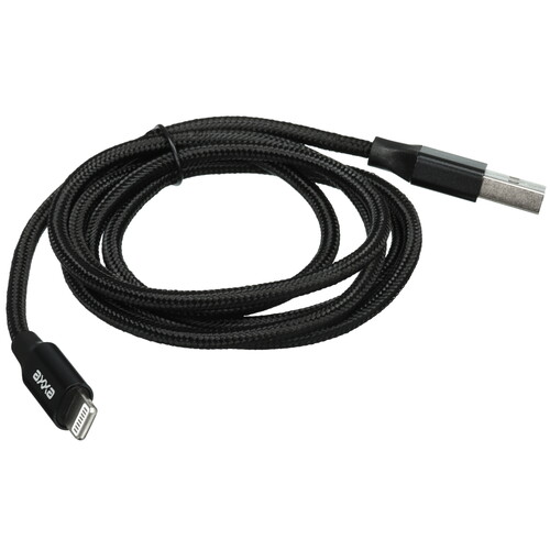 Купить Кабель круглый AXXA Lightning 8-pin - USB 2.0 Type-A черный 1 м  5425700. Характеристики, отзывы и цены в Донецке