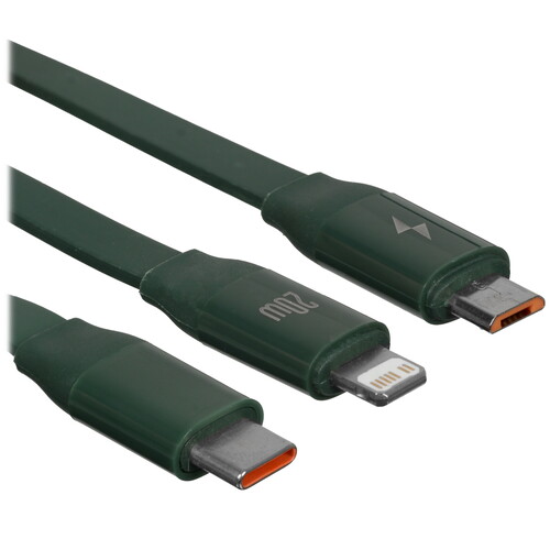 Купить Кабель автосмотка Baseus Lightning 8-pin, micro USB, USB Type-C - USB 2.0 Type-A зеленый 1.1 м  5627817. Характеристики, отзывы и цены в Донецке