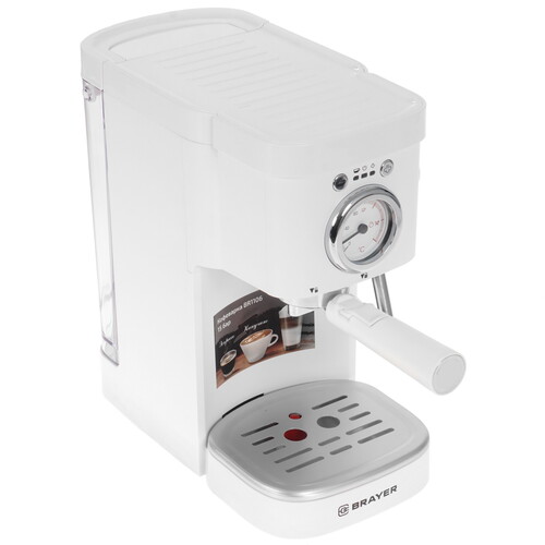 Купить Кофеварка рожковая BRAYER BR 1106 белый  5336801. Характеристики, отзывы и цены в Донецке