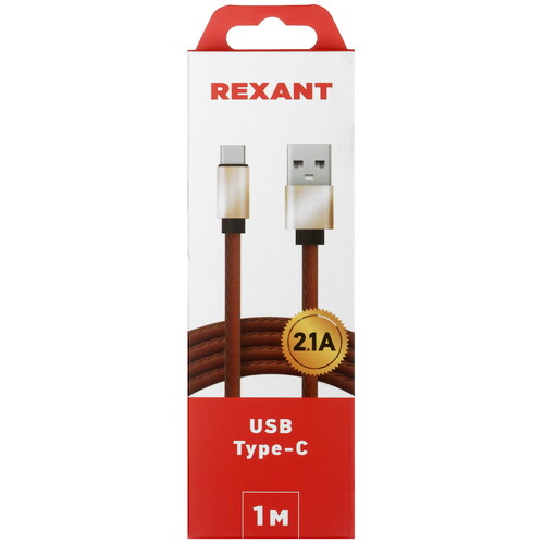 Купить Кабель круглый REXANT USB Type-C - USB 2.0 Type-A коричневый 1 м  5479559. Характеристики, отзывы и цены в Донецке
