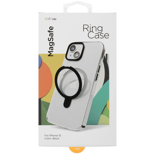 Купить Накладка  VLP Ring Case для Apple iPhone 15 черный/прозрачный  5426113. Характеристики, отзывы и цены в Донецке