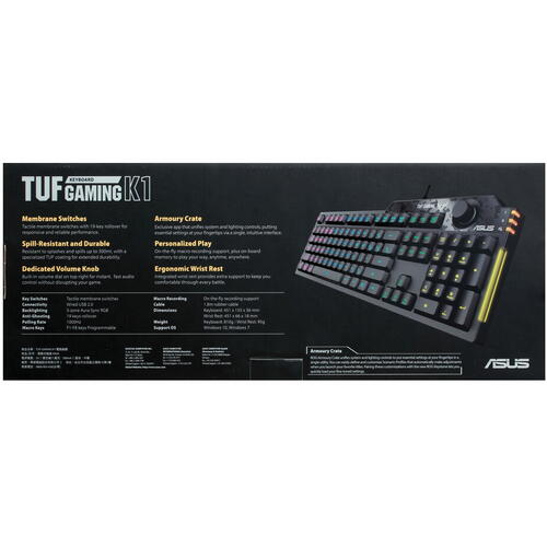 Купить Клавиатура  проводная ASUS TUF Gaming K1  1674206. Характеристики, отзывы и цены в Донецке