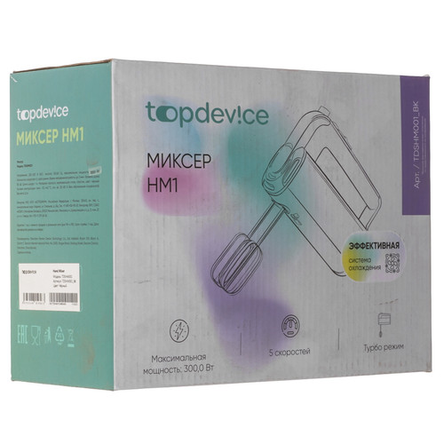 Купить Миксер TopDevice TDSHM001_BK черный  9100974. Характеристики, отзывы и цены в Донецке