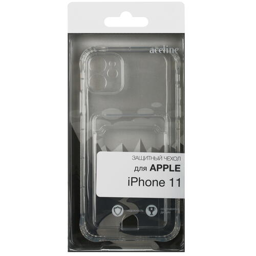 Купить Накладка  Aceline Pocket для Apple iPhone 11 прозрачный  5088049. Характеристики, отзывы и цены в Донецке