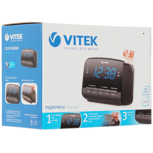 Купить Радиобудильник Vitek VT-6611  9906643. Характеристики, отзывы и цены в Донецке