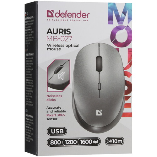 Купить Мышь беспроводная Defender Auris MB-027  9040758. Характеристики, отзывы и цены в Донецке