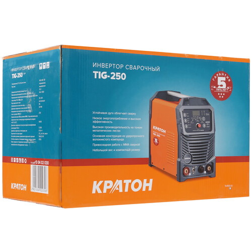 Купить Сварочный аппарат КРАТОН TIG-250  9123824. Характеристики, отзывы и цены в Донецке