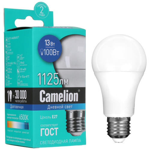 Купить Лампа светодиодная Camelion LED E27/A60/13w/865  4725970. Характеристики, отзывы и цены в Донецке