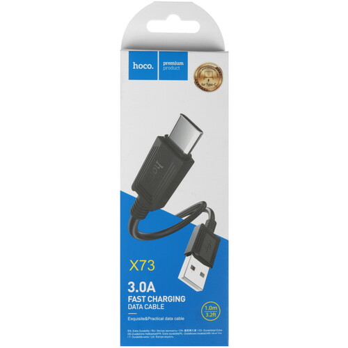 Купить Кабель круглый Hoco USB Type-C - USB 2.0 Type-A черный 1 м  5475039. Характеристики, отзывы и цены в Донецке