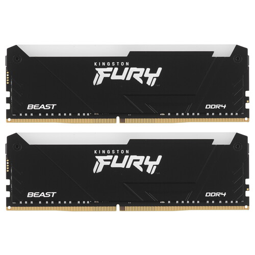 Купить Оперативная память Kingston FURY Beast Black RGB [KF426C16BB2AK2/32] 32 ГБ  5455273. Характеристики, отзывы и цены в Донецке