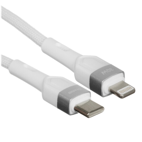 Купить Кабель круглый Olmio Lightning 8-pin - USB Type-C белый 1.2 м  5466484. Характеристики, отзывы и цены в Донецке