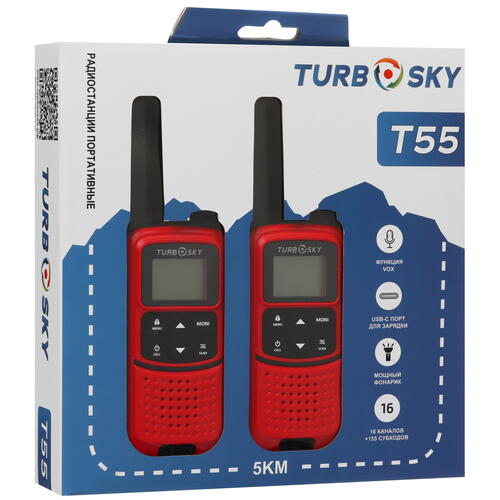 Купить Радиостанция TurboSky T55 красный  9066160. Характеристики, отзывы и цены в Донецке