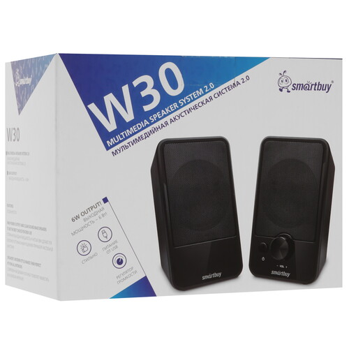 Купить Колонки SmartBuy W30 черный  9945685. Характеристики, отзывы и цены в Донецке