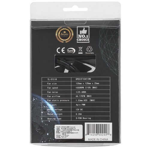 Купить Вентилятор Thermalright TL-C12-B  черный  5421895. Характеристики, отзывы и цены в Донецке