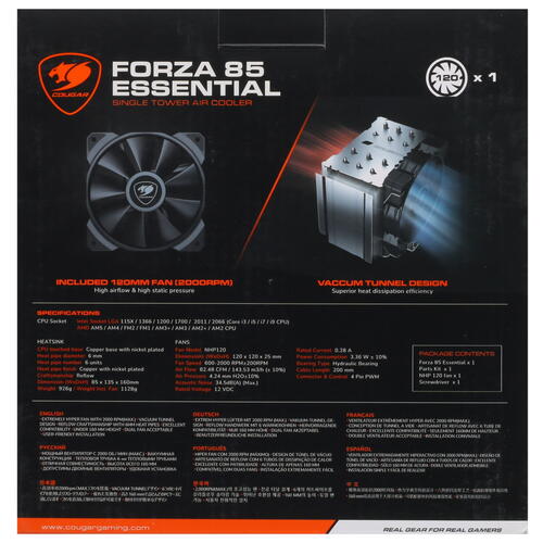 Купить Кулер для процессора Cougar Forza 85 Essential  5087138. Характеристики, отзывы и цены в Донецке