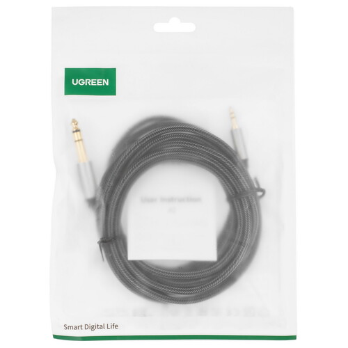 Купить Кабель   Ugreen jack 3.5 мм - jack 6.3 мм серый  5600493. Характеристики, отзывы и цены в Донецке