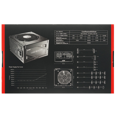 Купить Блок питания ADATA XPG CORE REACTOR 650 [COREREACTOR650G-BKCEU] черный  4743845. Характеристики, отзывы и цены в Донецке