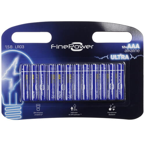 Купить Батарейка FinePower Ultra AAA / AAA (LR03/FR03)  5080903. Характеристики, отзывы и цены в Донецке